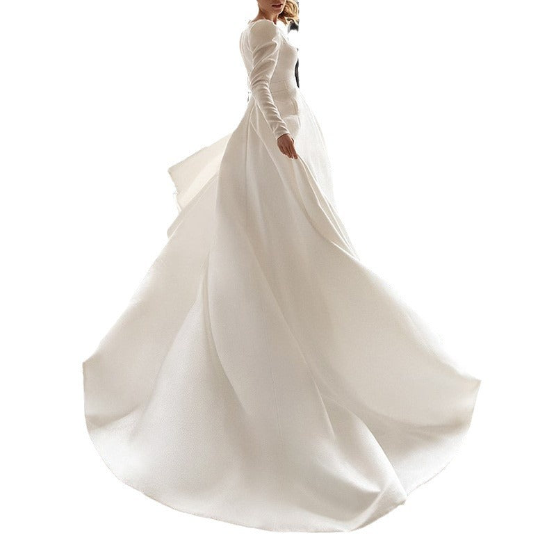 spring/summer new arrivals: european and american style women's elegant white dress - slimming, french chic, long gown