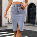 fashion spring/summer new arrivals:  elastic denim skirt, slimming fishtail midi skirt for women