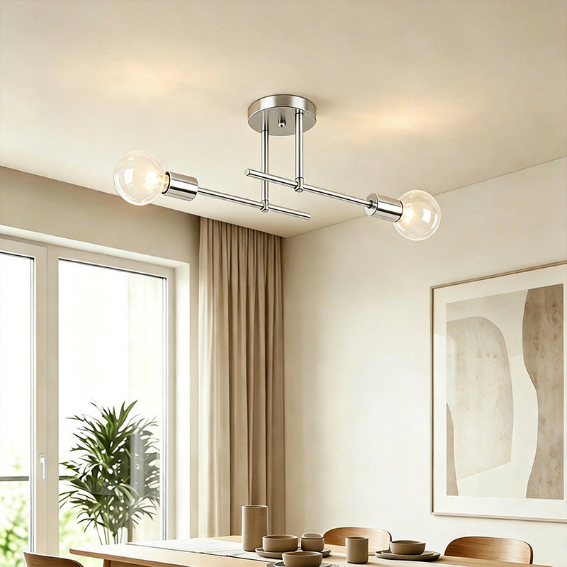 exclusive nordic light luxury double-head ceiling lamp multi-color geometric living room bedroom no main lamp export supply lamp