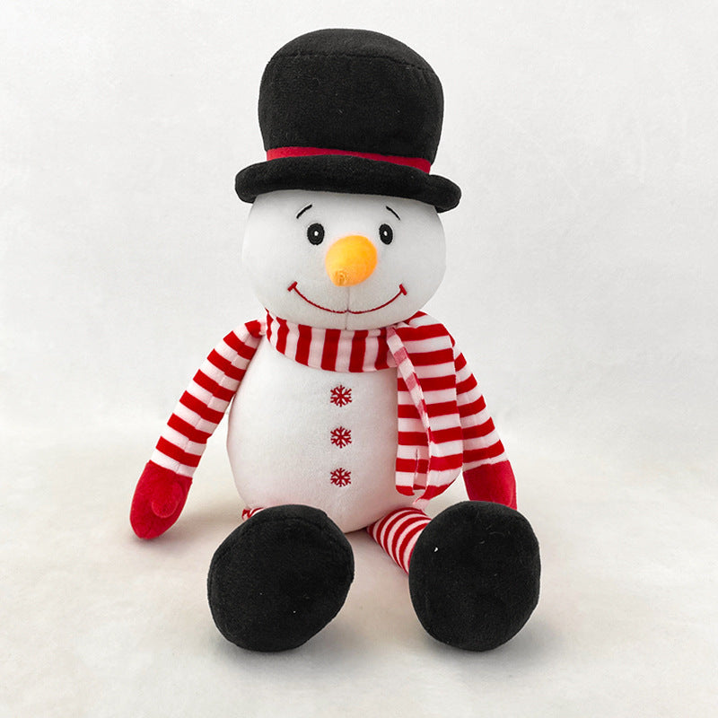 Santa claus plush toy reindeer snowman rag doll christmas kids gifts stuffed animals wholesale