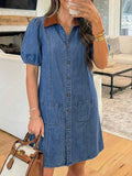 cross-border  fashion: european and american summer new arrivals - trendy, loose-fit, casual, and unique denim dresses