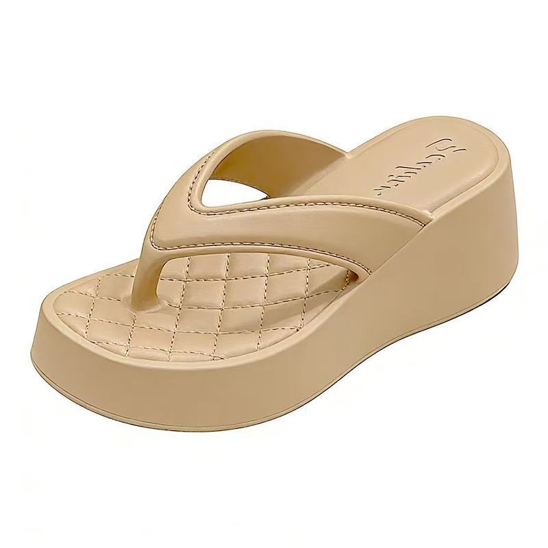 New eva fashion platform flip-flops - stylish, height-boosting, casual, and versatile for beach vacations and everyday wear