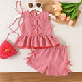 Children's clothing  fashion children's clothing cross-border red plaid tops+shortssuit