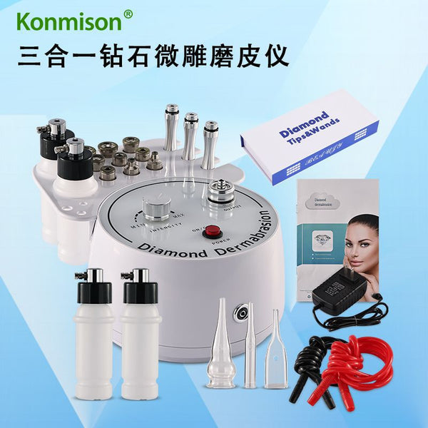 New  three-in-one diamond beauty dermabrasion instrument household dermabrasion machine pore cleaning skin care beauty instrument