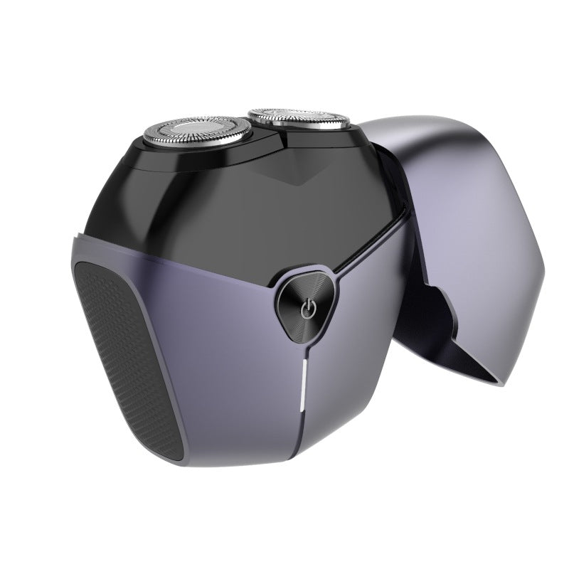 Magnetic blade 8w portable electric shaver, rotary razor, fully washable, rechargeable, ultra-quiet for men