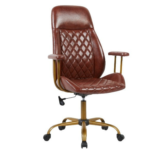 Retro boss chair, adjustable computer chair, high-quality desk chair, comfortable for long hours, suitable for commercial office use and client meetings