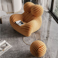 Living room single lazy sofa mother's embrace bedroom lounge chair foshan furniture wholesale scandinavian style grids lounge chair
