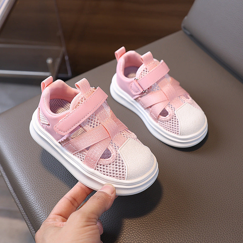 summer new arrivals: baby shoes, girls' beach sandals, boys' sandals, closed-toe mesh soft-soled athletic sneakers - trendy styles