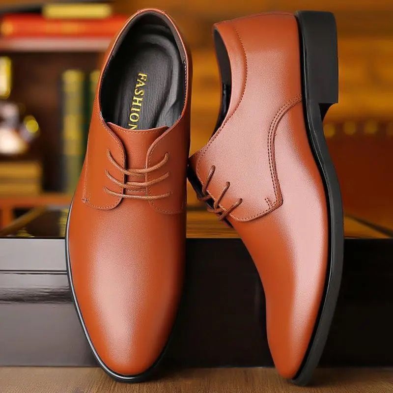 New arrival business formal leather shoes men's casual wedding groom british heightening summer breathable youth pointed toe men's shoes