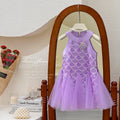 Girls' mermaid dress summer outfit  new style halter sequin fishtail sundress