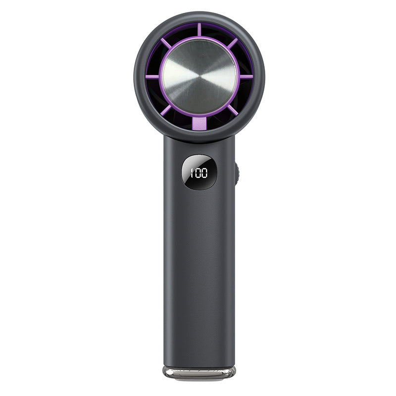 New wh08 high-speed cooling fan - portable handheld fan for outdoor use, 100-speed adjustable, powerful wind, silent turbine mini fan