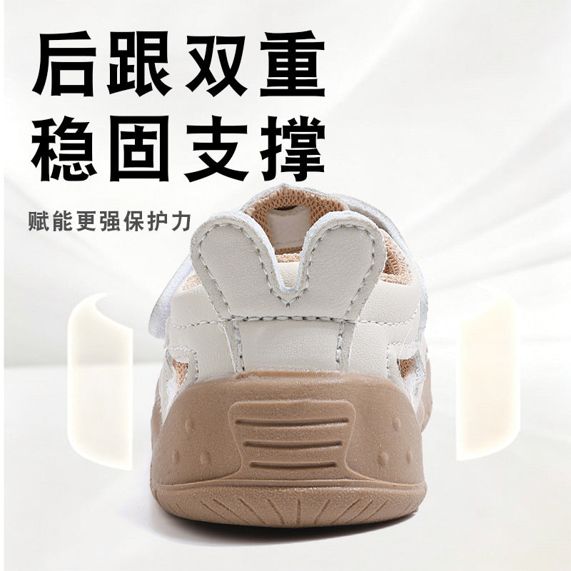 Summer infant toddler shoes soft sole non-slip velcro sandals breathable hollow-out baby casual shoes 1-3 years old