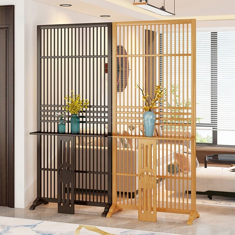 New chinoiserie screen partition living room for home blocking grids solid wood foldablemovable entrance hall office seat screen