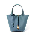 genuine leather women's bag bucket bag easiest for match 22cm large vegetable basket first layer cowhide women's 2025new arrivalsatchel bag