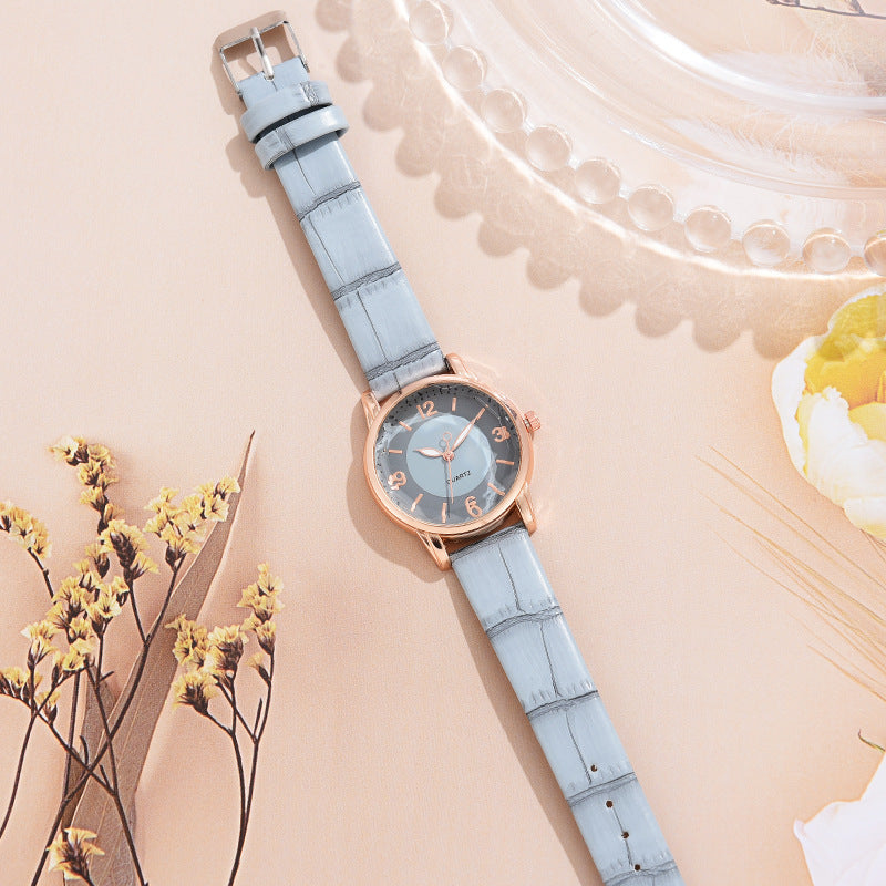 Tiktok live hot-selling digital blue watch fashion ladies' watch quartz watch - factory direct, ready to ship, dropshipping available