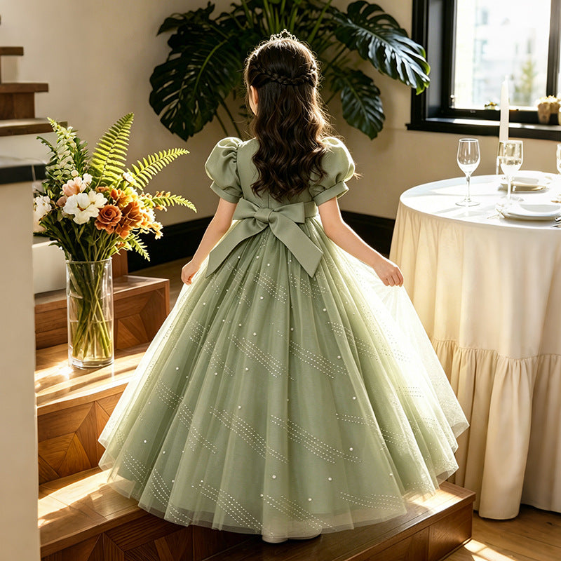 Girls' dresses: new summer  collection - forest-inspired tulle princess dress for piano recitals, birthday parties, children's hosts, and children's day celebrations