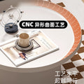 Nordic designer home light luxury modern minimalist living room coffee table round iron art coffee table cream style coffee table
