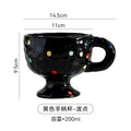 Niche styleins creative stylish ceramic handle cup retro high-looking office coffee cup afternoon tea goblet