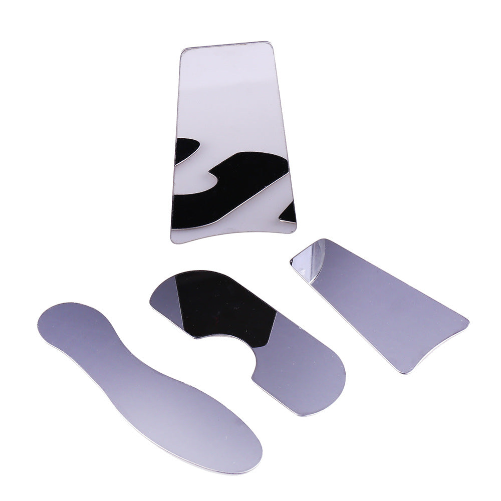 Dental reflector, orthodontic reflector, 4 photo reflectors in the mouth, stainless steel single-sided reflector
