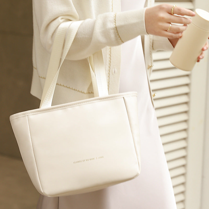 New large-capacity pu thermal insulation bag waterproof thermal insulation aluminum foil portable lunch box bag bento bag lunch bag wholesale