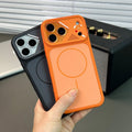 Imitation original skin feel instantly turns into iphone17promax magnetic phone case irregular lens apple 16 simple sheath