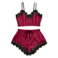 Fashion cross-border hot style sexylace sexy fungus edge three-point chest-wrapped laceintimates suit pajamas