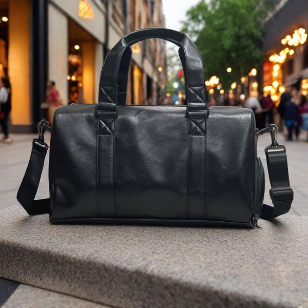 Cross-border new men's fitness bag women's yoga sports training bag PU anti-splashing simple tote bag short-distance travel bag