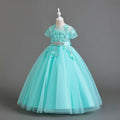 wedding dress kids' short-sleeve princess dress flower girl piano performance dress children's dress
