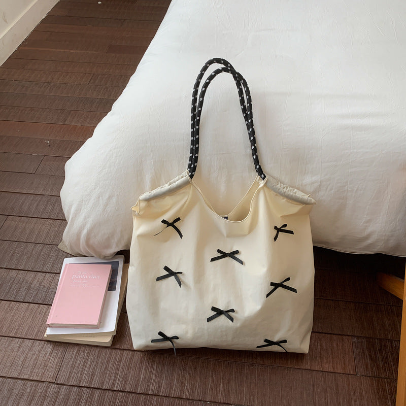 Sense of designbows bag koreanniche stylesweeteasiest for match shoulder bag spring and summernew arrival armpit bag tote bag