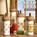 Capybara 316 stainless steel straw insulated tumbler - stylish design for women, perfect for office coffee and outdoor use