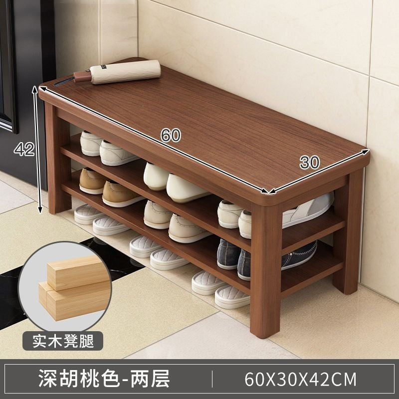 Solid wood leg shoe changing stool for home door can sit storage scandinaviancasual shoe stool small apartment entrance stool