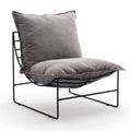 Factory direct light luxury chidori grids iron single sofa chair popular chair back chair small balcony lazy sofa