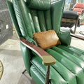 Medieval style single sofa chair retro oil wax casual genuine leather chaise longue cigar chair iron american style master tiger chair
