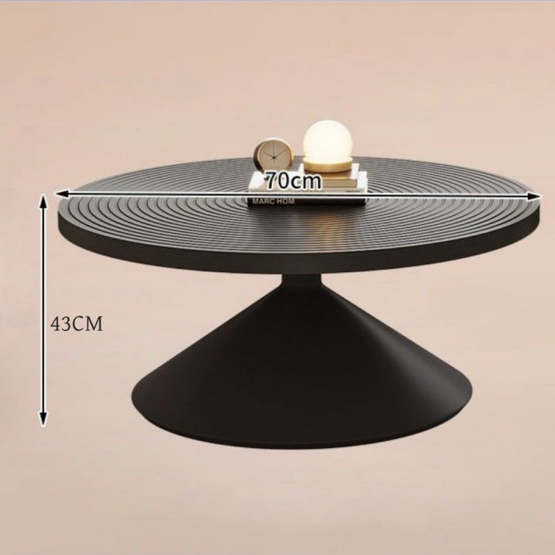 Carbon steel round coffee table - living room, home, small apartment,  new minimalist mid-century modern simple small round table