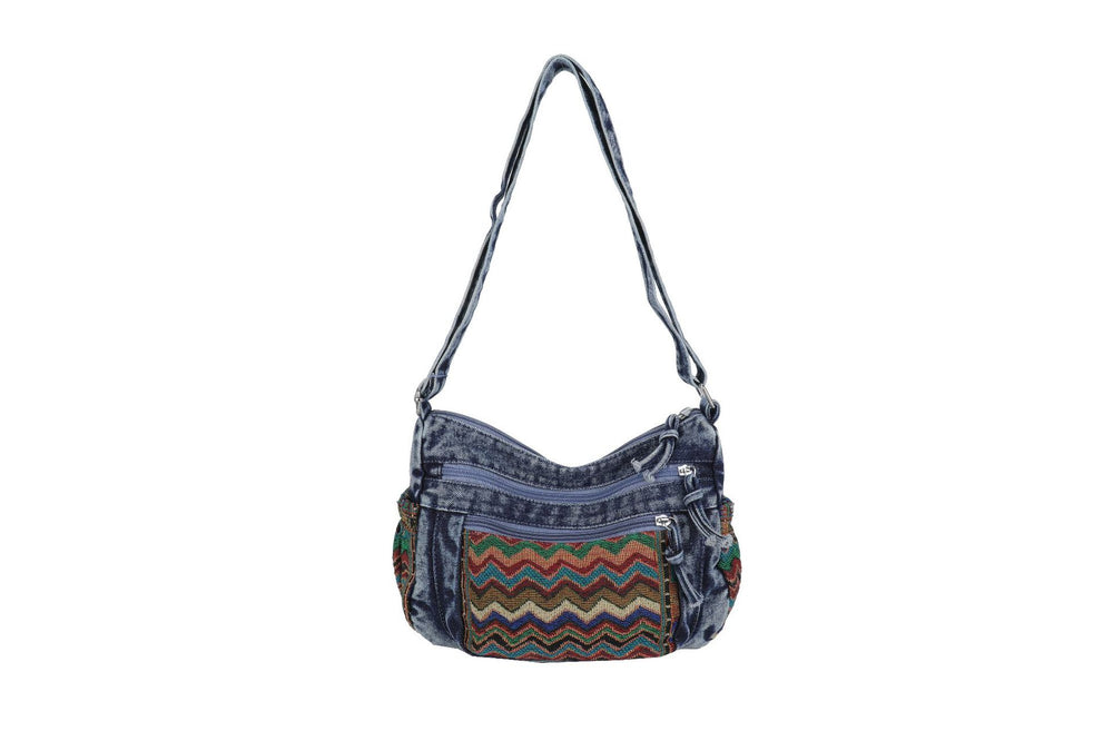2025 early autumn new arrival: versatile embroidered ethnic style denim shoulder bag - effortless crossbody, casual vintage style