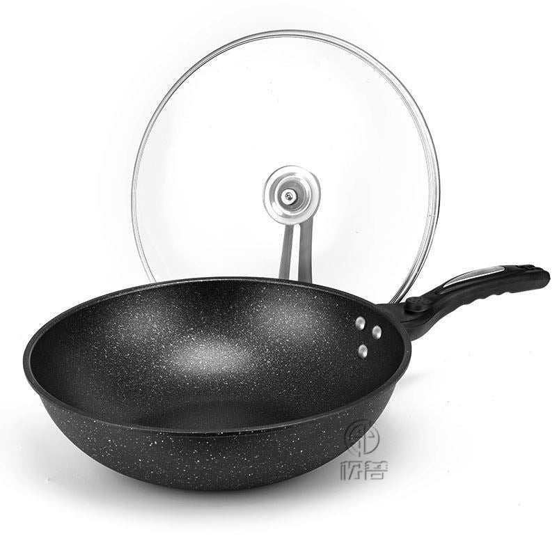 Cross-border wholesale Korean household wok pan set gift pot non-stick wok iron pan