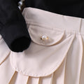 Children's clothing cross-border girl suit flower black long sleeves tops pleated skirt