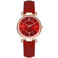 Amazon wishnew arrival belt watch women's colorful sun pattern quartz watchwomen watches