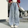 Girls' spring pants: denim & wide-leg styles - new  collection for older girls & teens - straight leg, rhinestone embellishments