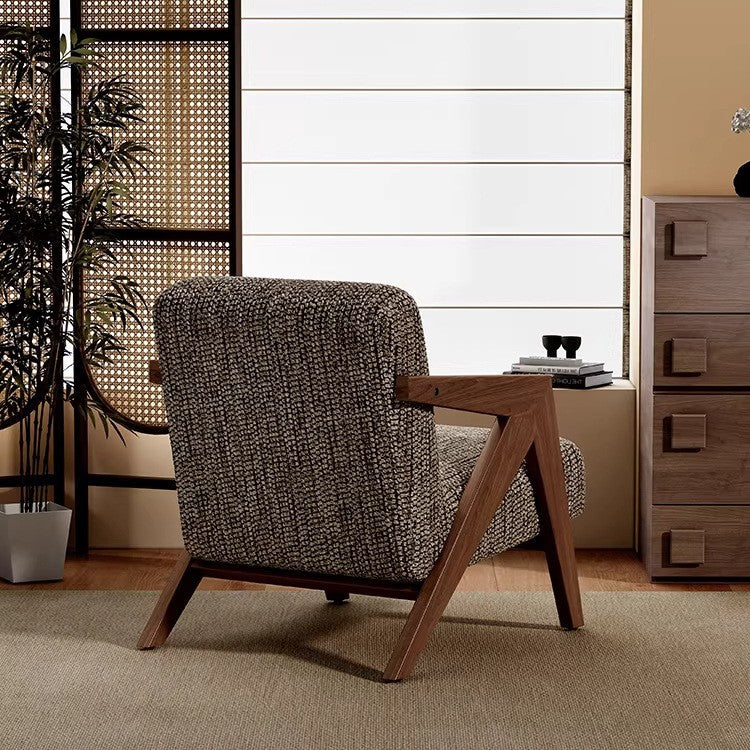 Single sofa chair richard french medieval style living room balcony casual chair solid wood designer sofa single chair