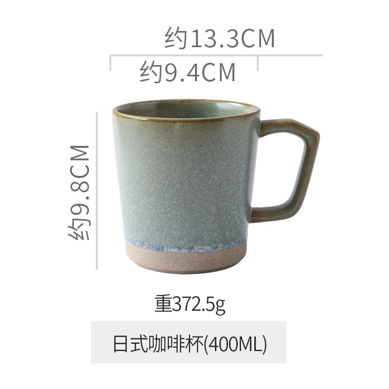 Retro japanese style mug kiln clay cup afternoon tea latte latte cup cake dessert plate for home mug