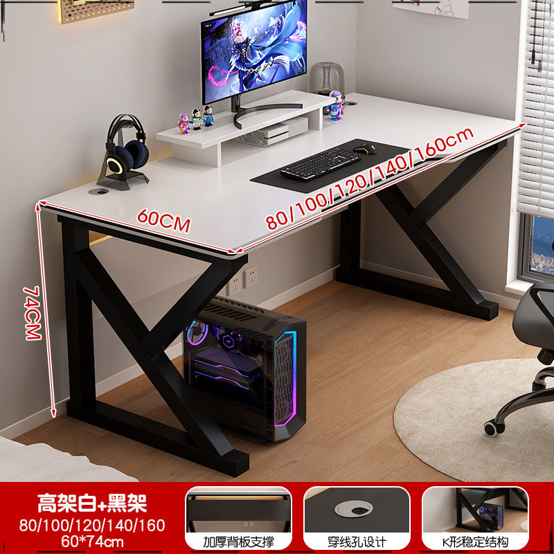 Computer desk Desktop simple e-sports table and chairs Home desk Student writing desk Audio table Workbench Desk