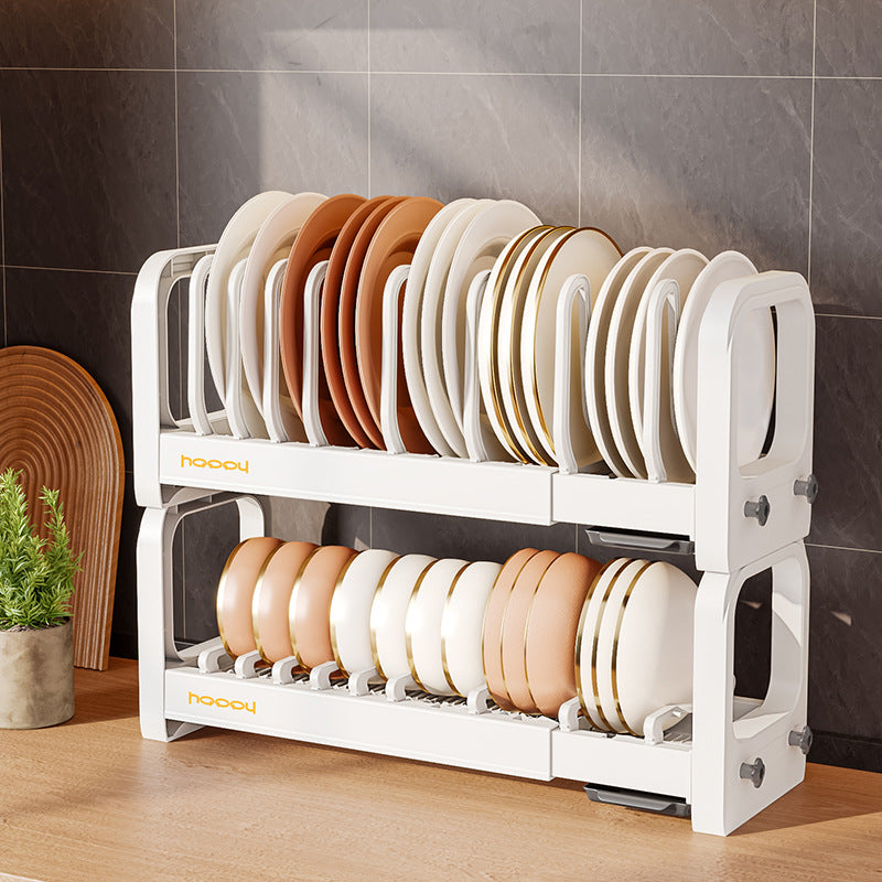 Dish storage rack Drain rack Household multi-functional bowl rack Tableware storage box Cupboard Kitchen dish rack