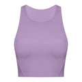 Super factory oem odm quality assurance pull up round neck tie chest pad yoga vest nude high elastic tops