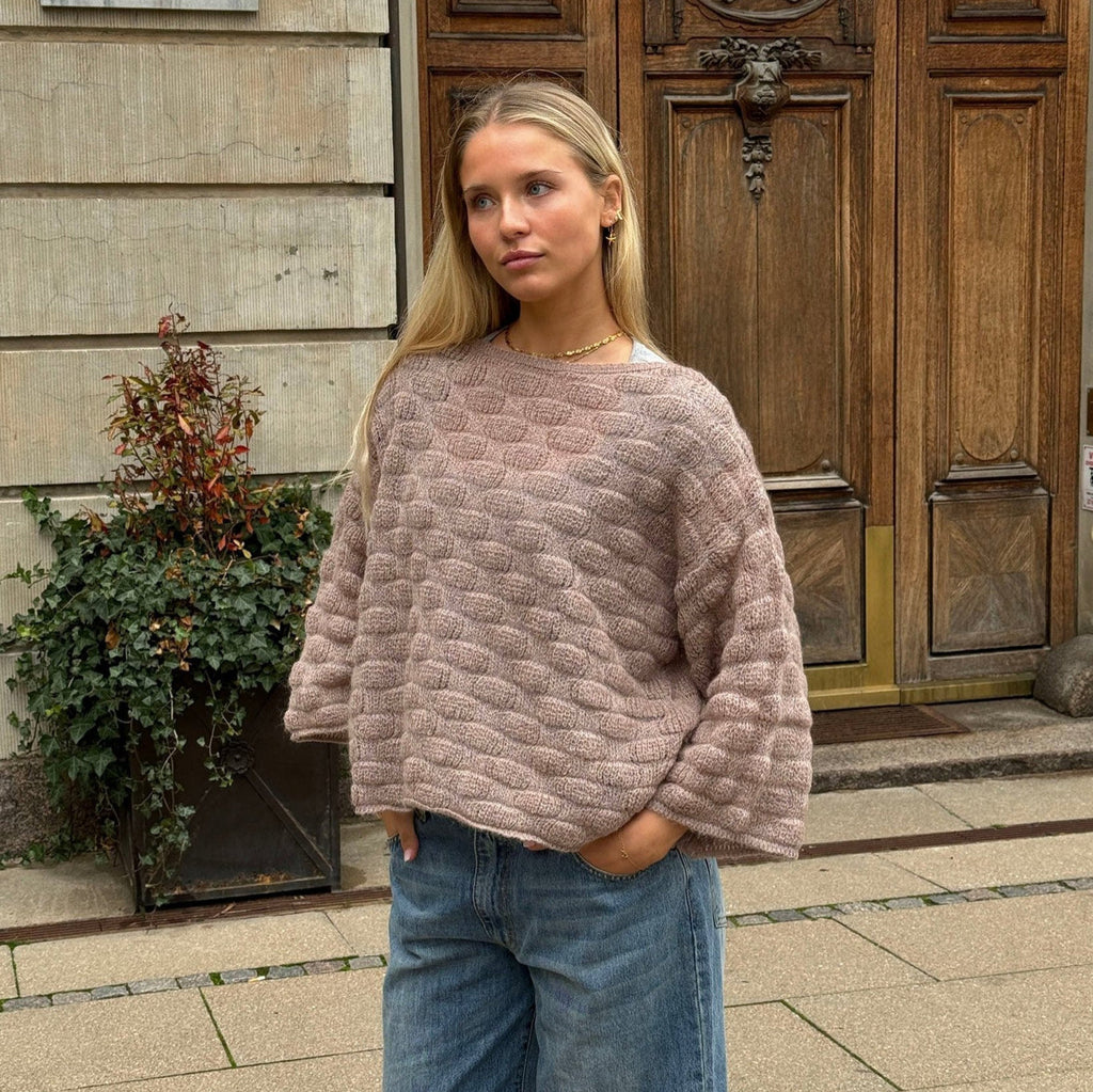 Cross-border independent station  European and American sweaters women's wish crew neck loose medium-sleeved sweater fashion pullover knitted sweater