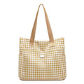 2023 fashion new arrival houndstooth canvas bag large capacity popular casual shoulder bag simple versatile tote bag for women