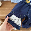 Baby onesie cartoon outing clothes super cute butt-covering baby newborn khaki college romper onesie