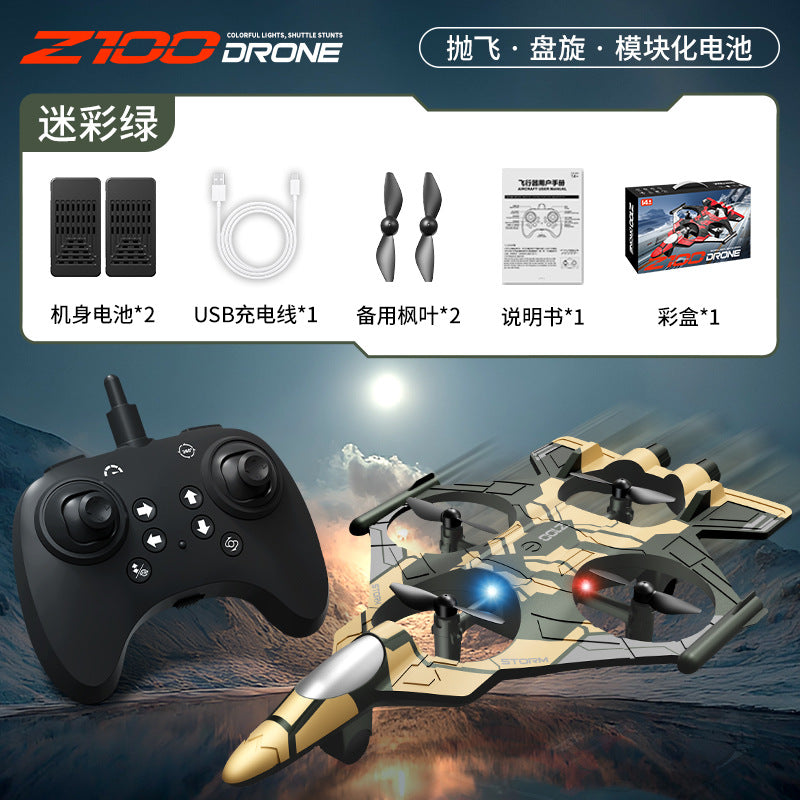 z100 quadcopter combat drone - four-axis with lights, stunt capabilities, hovering, and altitude hold - remote control aircraft at a low price