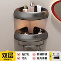 High-style bathroom storage rack, no-drill installation, bathroom triangle basket, toilet vanity wall-mounted organizer, corner shelf