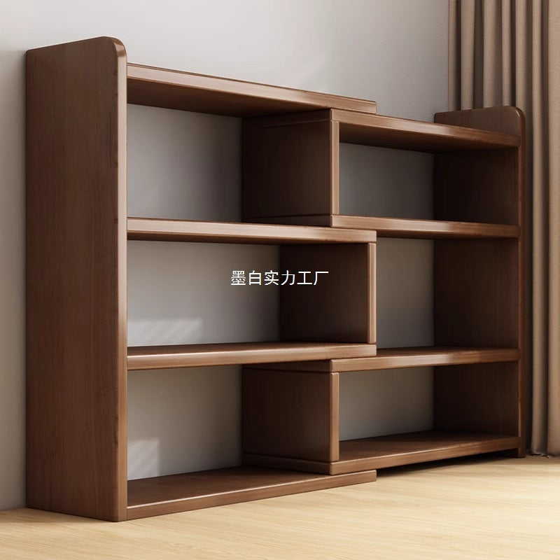 Solid wood color bookshelf Desktop shelf Children's desk Storage rack Household desk Small bookcase Office locker